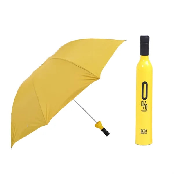 8 Ribs Tri Fold Wine Bottle Umbrella