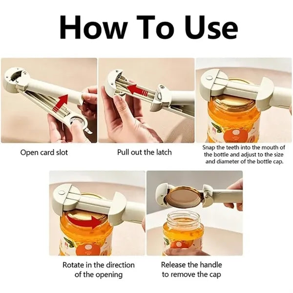 Adjustable Bottle And Jar Openers For Seniors