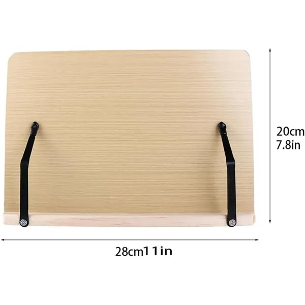 Wood Book Stand For Reading,Adjustable Holder Tray