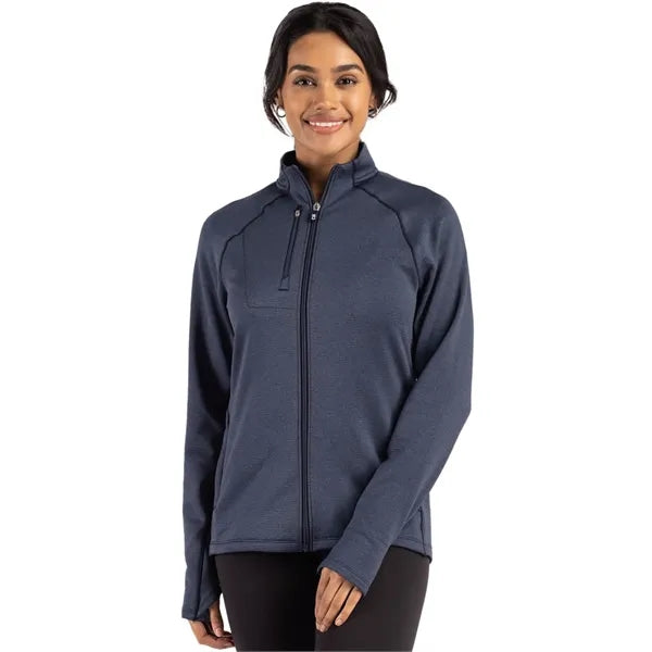 Cutter & Buck Peshastin Recycled GridFleece Womens Full Z...