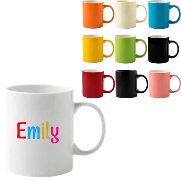 11 Oz Ceramic Mug With C-Shaped Handle