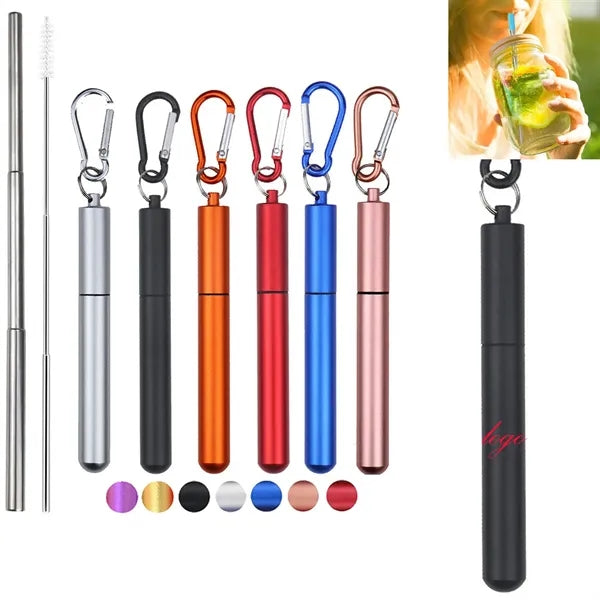 Travel Drinking Straws With Metal Case