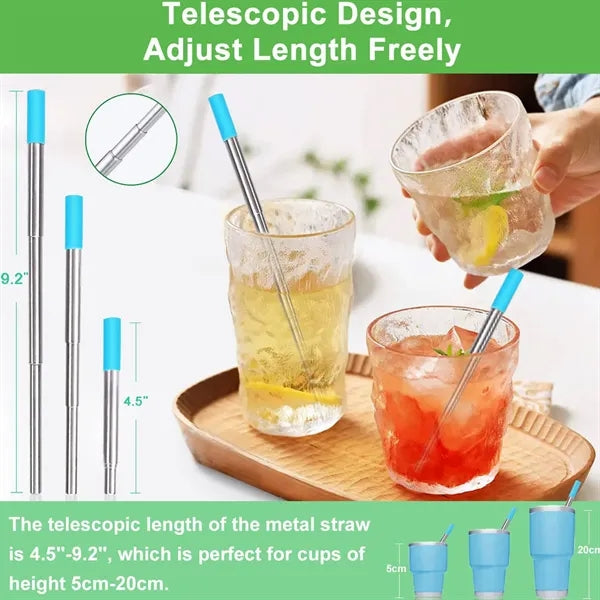 Travel Drinking Straws With Metal Case