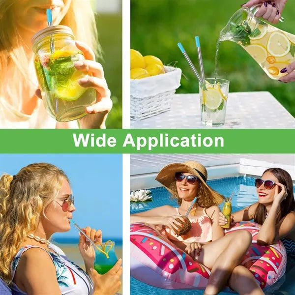 Travel Drinking Straws With Metal Case