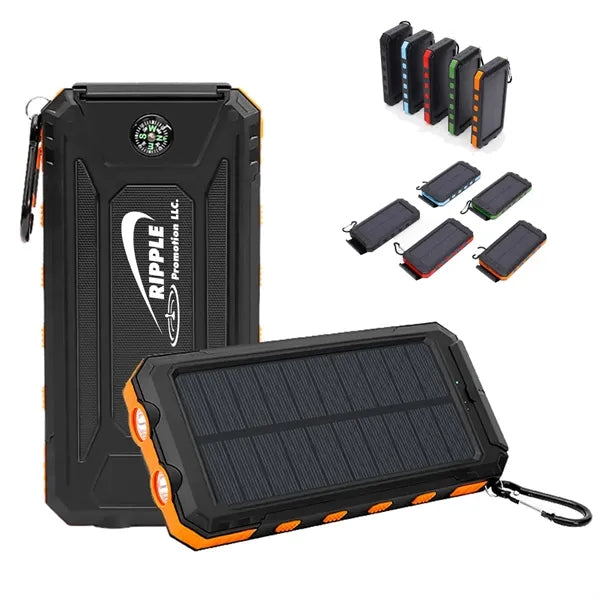 Solar 10000mAh Camping Light Compass Power Bank