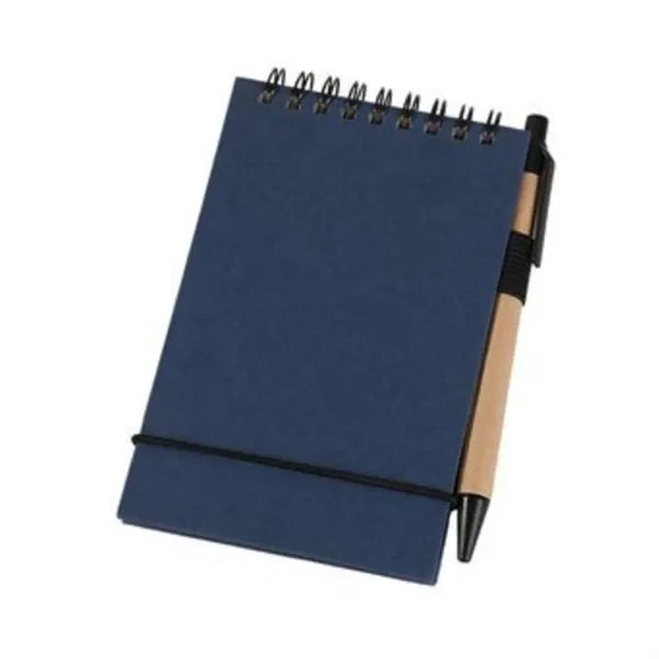 Kraft Paper Spiral Note Pad With Pen