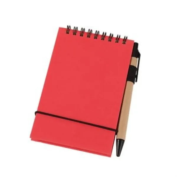 Kraft Paper Spiral Note Pad With Pen