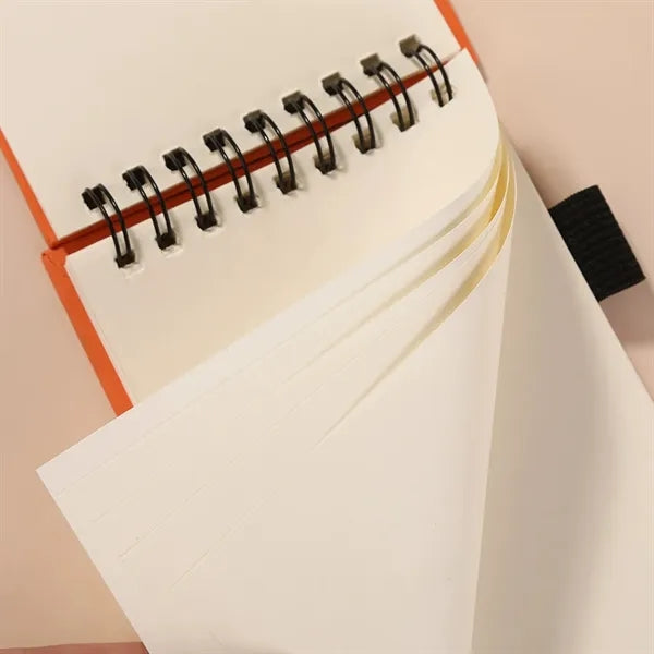 Kraft Paper Spiral Note Pad With Pen