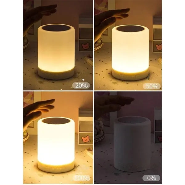 Touch Night Light Speaker Home Subwoofer Card Portable