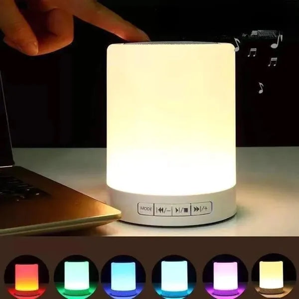 Touch Night Light Speaker Home Subwoofer Card Portable