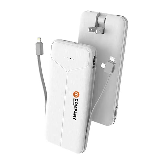 Power Bank with Wall Plug-in and Cable