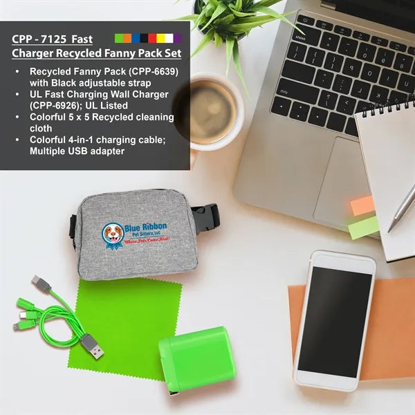 Fast Charger Recycled Fanny Pack Set
