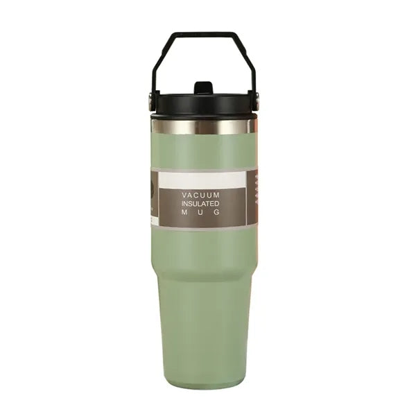 Double-Wall Tumbler with Handle and Lid, 30 oz.
