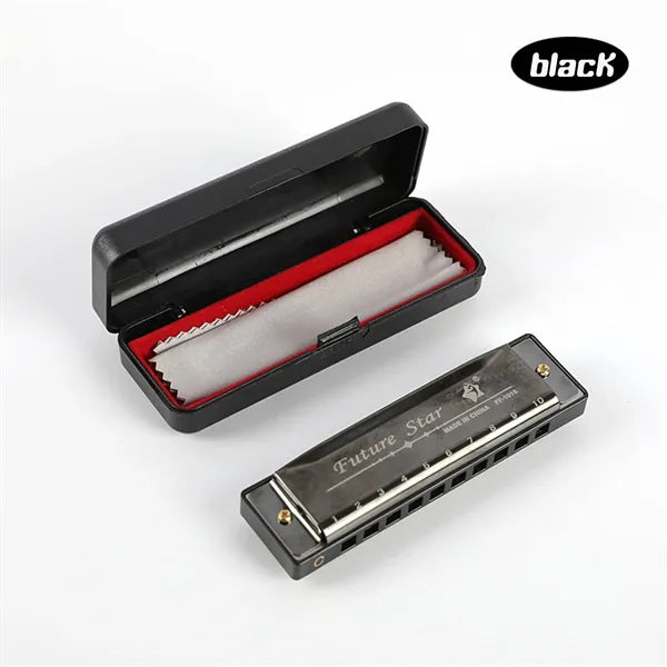 Laser Engraved 10 Hole C Key Blues Harmonica for Beginners