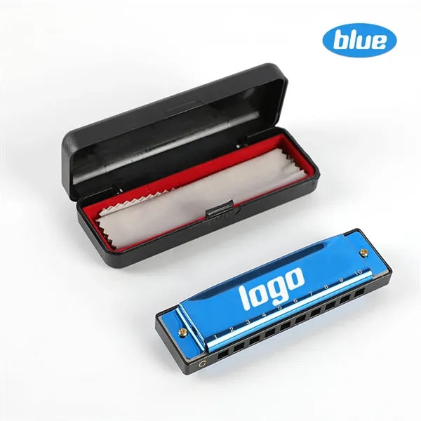 Laser Engraved 10 Hole C Key Blues Harmonica for Beginners