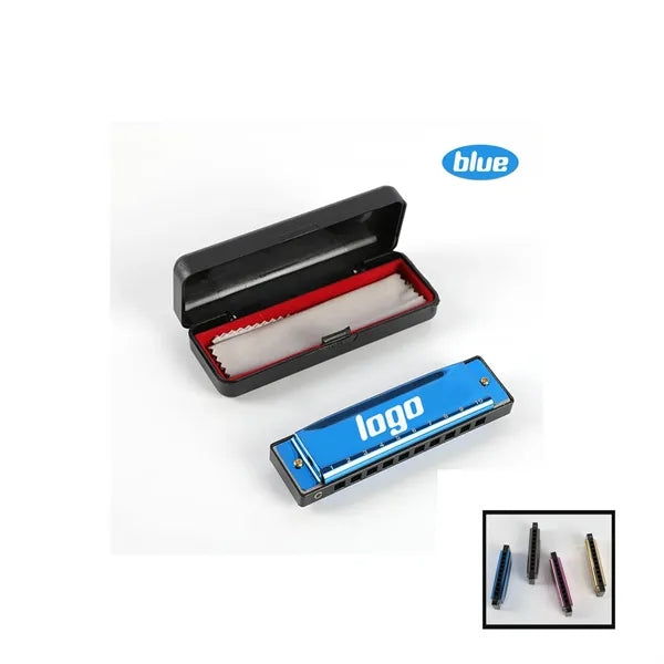 Laser Engraved 10 Hole C Key Blues Harmonica for Beginners