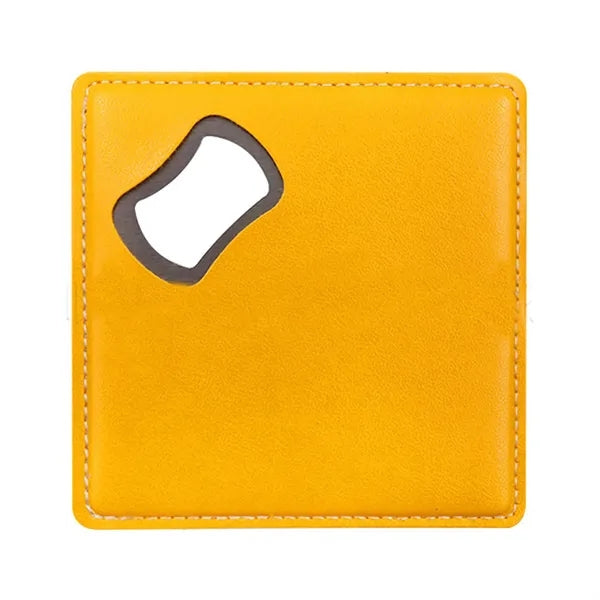 Pu Leather Coaster Bottle Opener