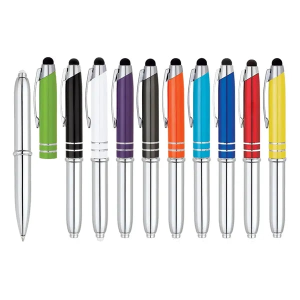 3-in-1 Metal Capped Ballpoint Pen