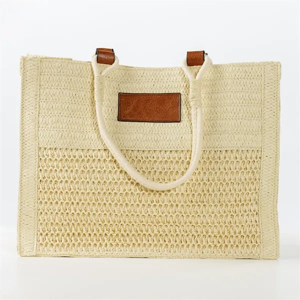 Woven Straw Beach Tote