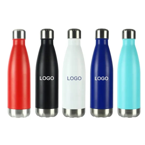 Vacuum Stainless Cola-Shaped Water Bottle w/ Steel Bottom