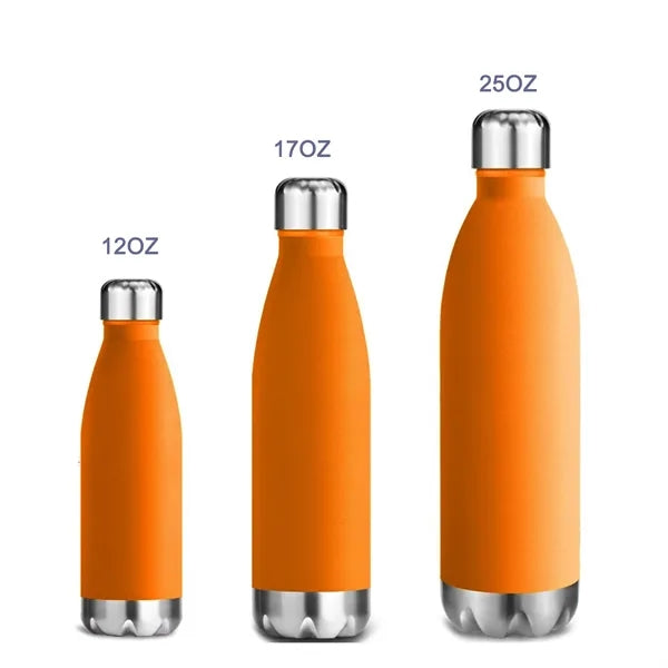Vacuum Stainless Cola-Shaped Water Bottle w/ Steel Bottom