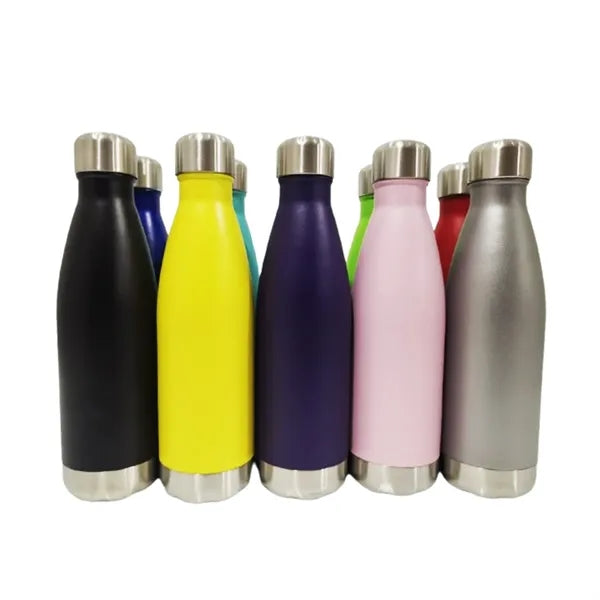 Vacuum Stainless Cola-Shaped Water Bottle w/ Steel Bottom