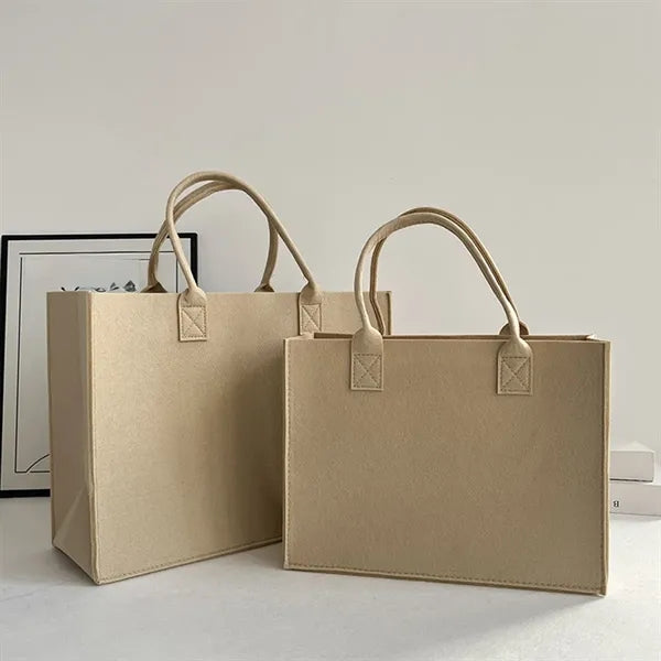 Portable Felt Storage Shopping Bag With Large Capacity