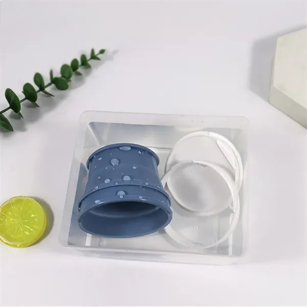 11OZ.Collapsible ater Cups Cover Sealed Travel Camping