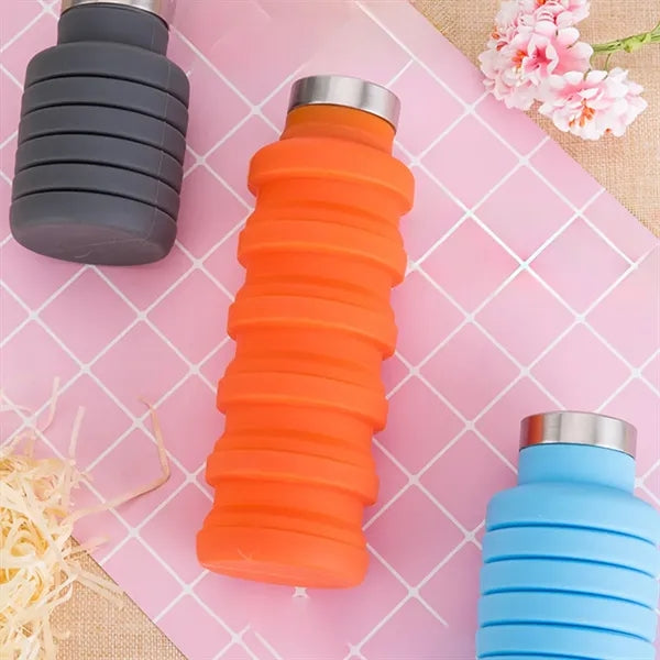 17OZ.Folding Water Bottles Portable Cups for School