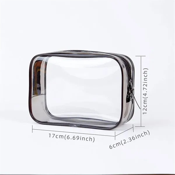 Transparent toiletries storage colorful travel bag cosmetics
