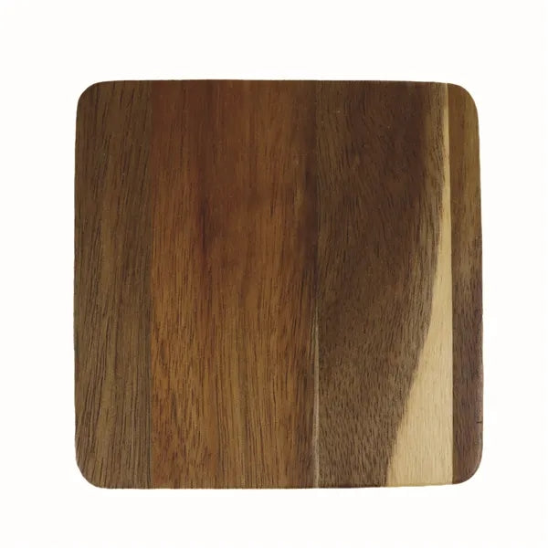 Square Wood Coaster with Bottle Opener