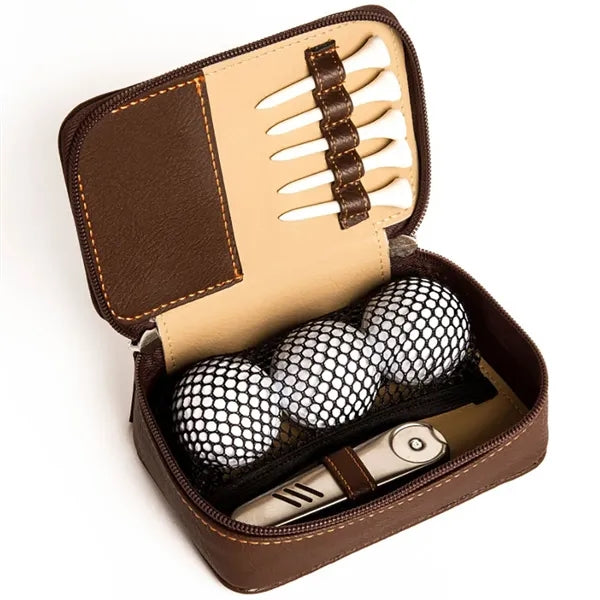 Mini Portable Golf Club Leather Bag