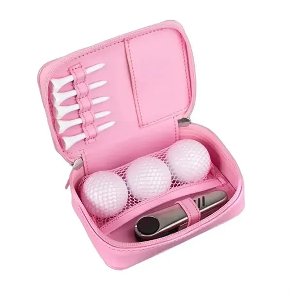Mini Portable Golf Club Leather Bag