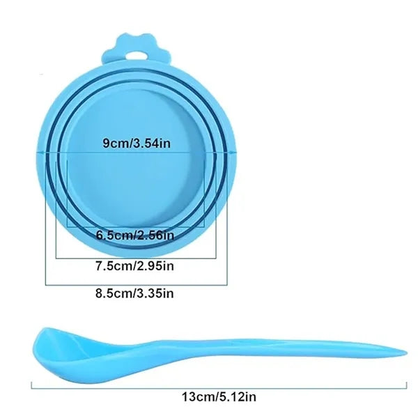 Silicone Pet Can Covers And Spoons