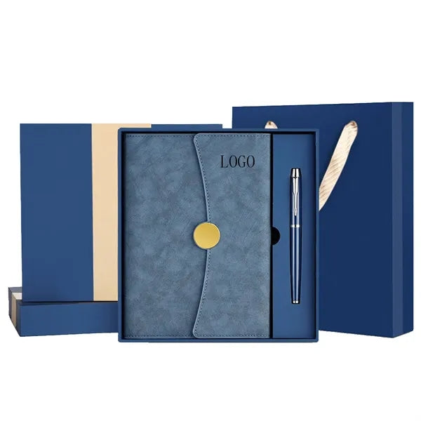 A5 Lined Leather Journal Notebook Set