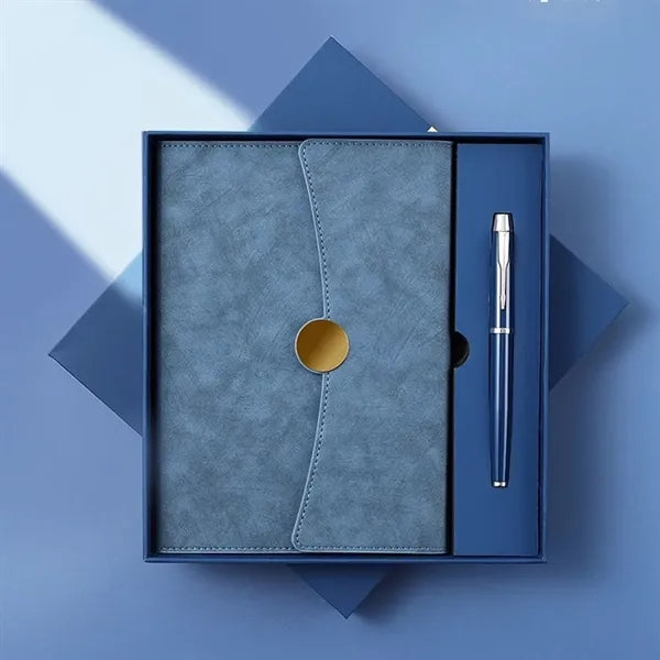 A5 Lined Leather Journal Notebook Set