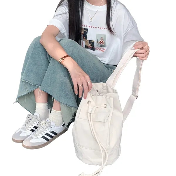 Canvas Drawstring Backpack