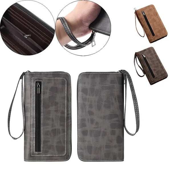 Pu Leather Purse With Zipper