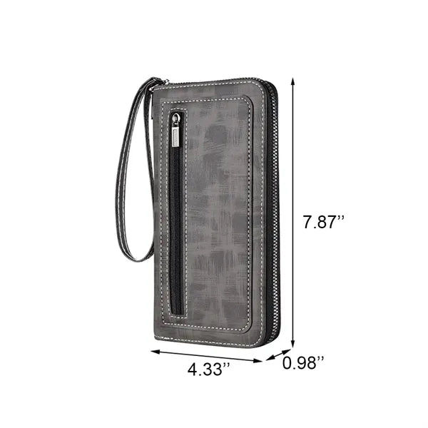 Pu Leather Purse With Zipper