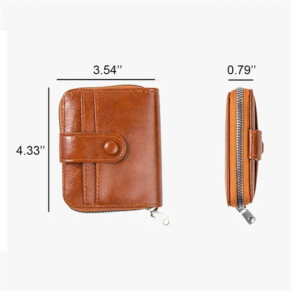 Pu Leather Wallet With Zipper