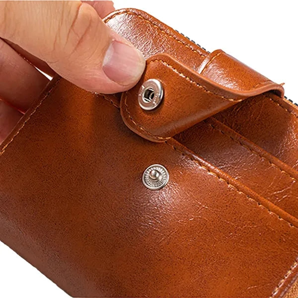 Pu Leather Wallet With Zipper