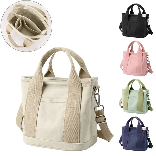 Canvas Crossbody Tote Bag