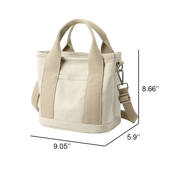 Canvas Crossbody Tote Bag