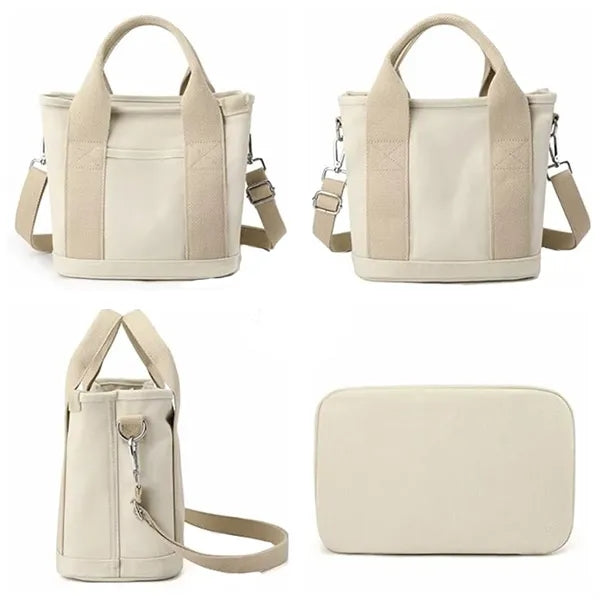 Canvas Crossbody Tote Bag