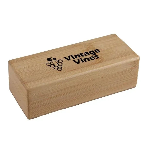 2-Piece Bamboo Wine Opener Set w/ Magnetic Closure