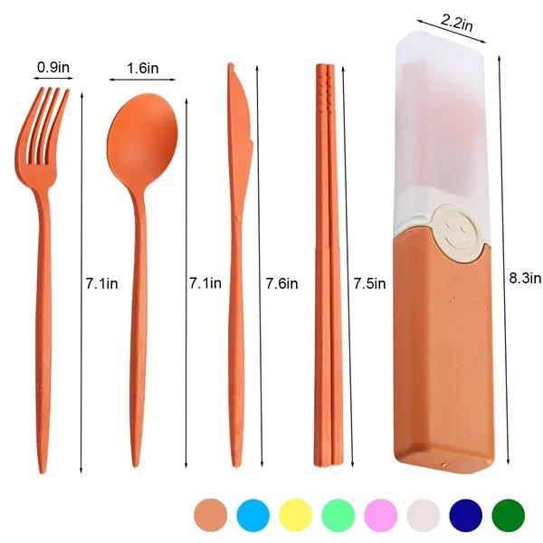 Portable Tableware Set With Storage Box
