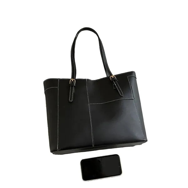 Pu Leather Casual Simple Tote Bag