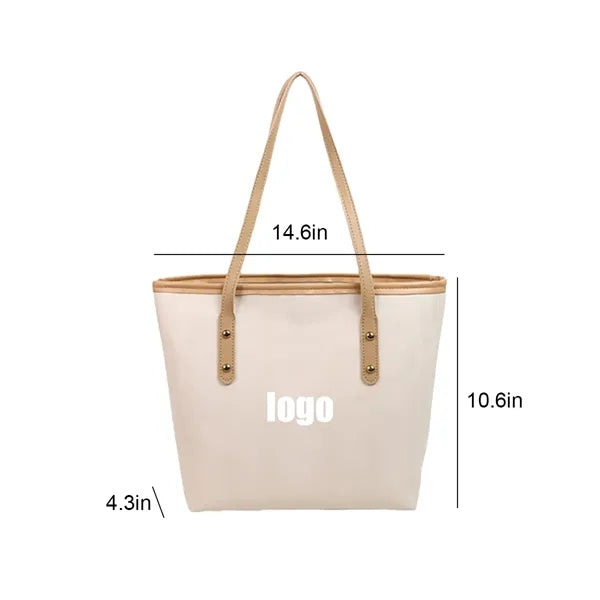 Large Capacity Simple Pu Leather Handbag