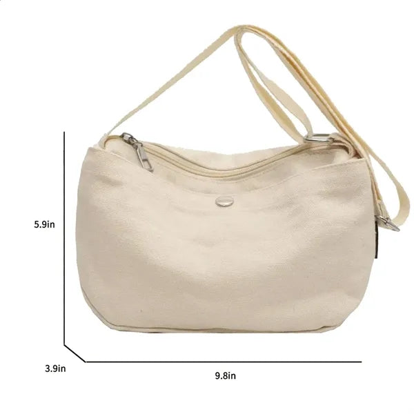 Womens Canvas Tote Bag With Zipper