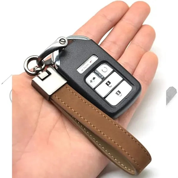 Metal Leather Keychain